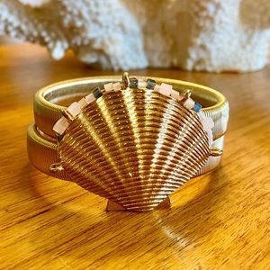Gold Tone Seashell Bracelet
